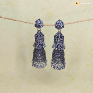 Cone Shape Jhumka With Small Flower