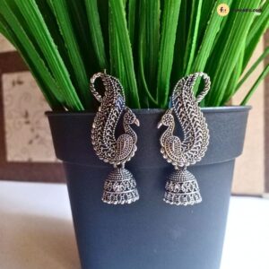 Peacock With Big Feather Jhumka