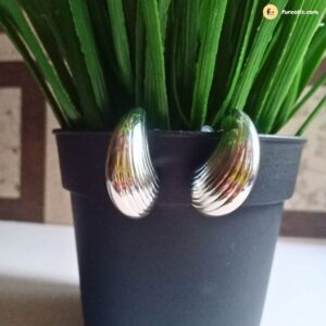 Silver Tear Drop Earring With Layer