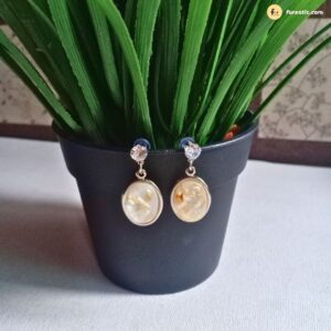 Resin White Earring