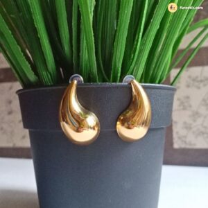 Golden Tear Drop Earring