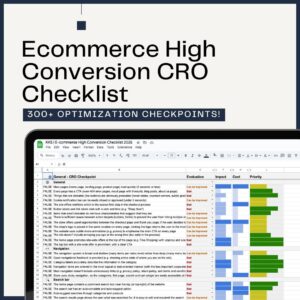 Ecommerce High Conversion CRO Checlist