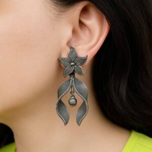 Beautiful Flower Daily wear Oxidized Earring